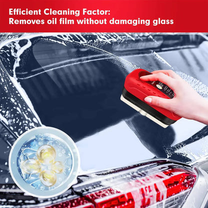 Car Windshield Cleaning Brush | Removes Oil Film, Water Spots, Grease & Wiper Marks