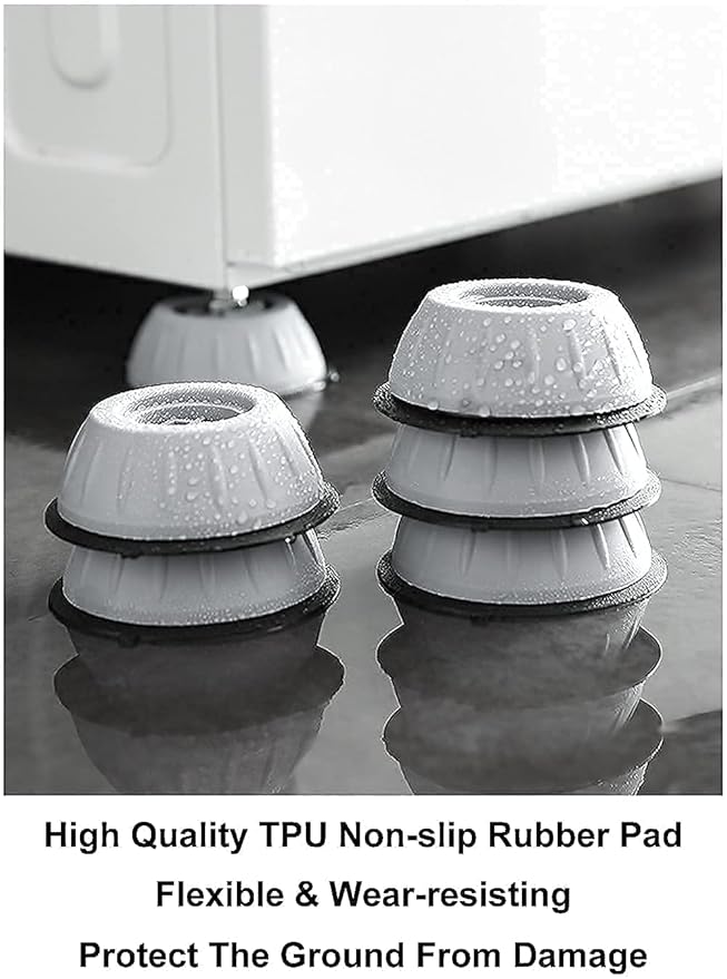 Washing Machine Stand - Anti Vibration and Non Slip Pads, Foot Pad Rubber, Shock Absorber