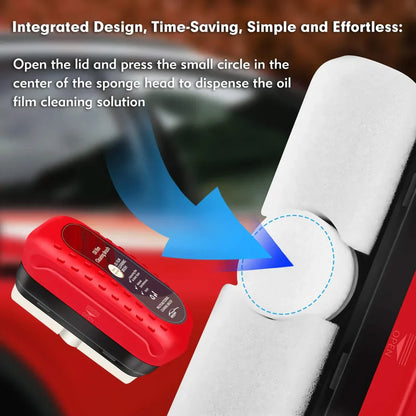 Car Windshield Cleaning Brush | Removes Oil Film, Water Spots, Grease & Wiper Marks